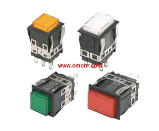OMRON Square with light button switch A3KA-90E1-24EW